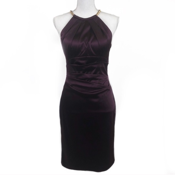 Eliza J Dresses & Skirts - NWT Eliza J Purple & Gold Halter Dress